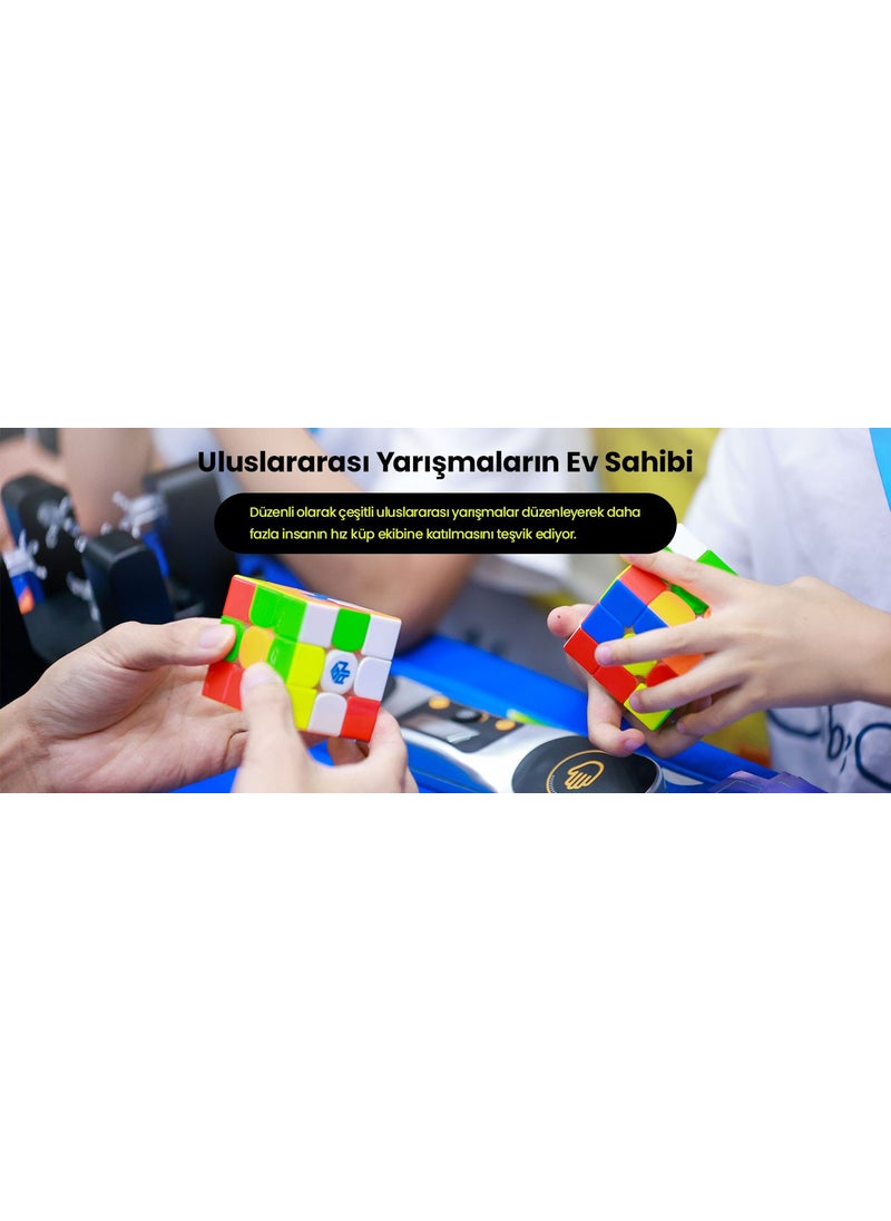 Swift Block - 355S 3x3 Magnetic Rubik's Cube Intelligence Cube 48 Magnets Professional Speed ​​Cube (Without Label) Turkey Official Seller (GAN Production) - Image 1