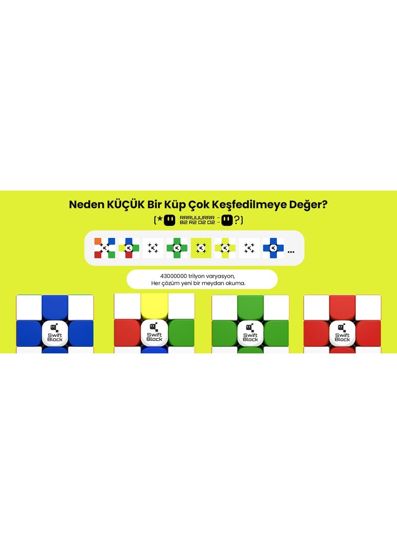 Swift Block - 355S 3x3 Magnetic Rubik's Cube Intelligence Cube 48 Magnets Professional Speed ​​Cube (Without Label) Turkey Official Seller (GAN Production) - Image 1