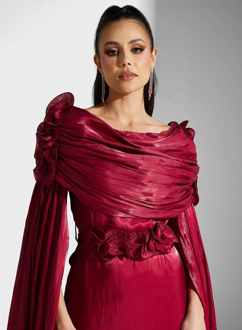 Golden Apple Belted Split Dress