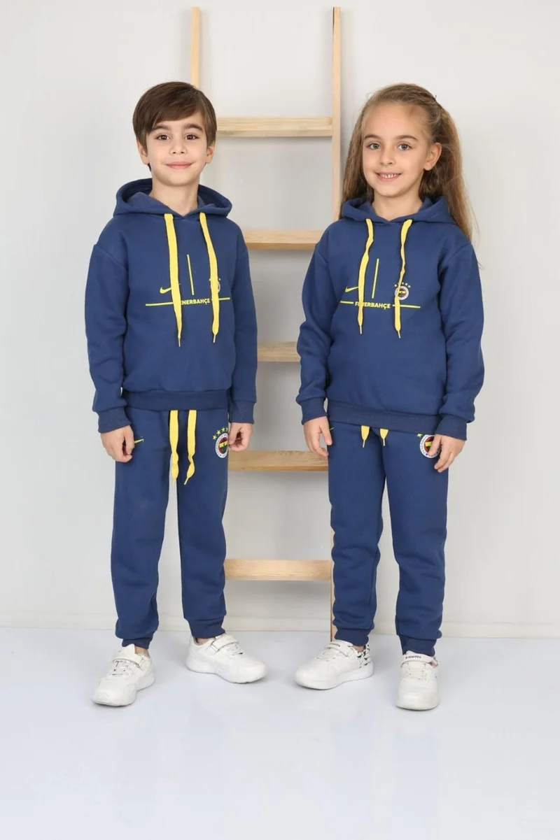 Mavi Boncuk Kids Child Fan Fenerbahçe Navy Blue Tracksuit Set