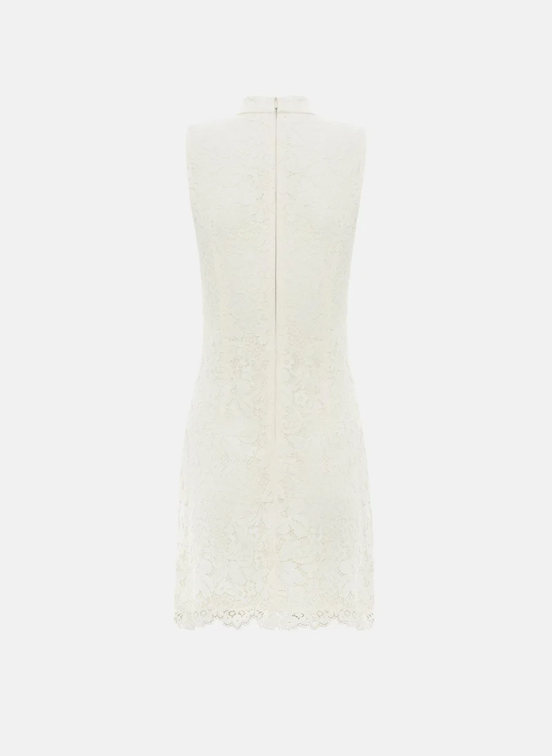 Lichi  Guipure mini dress with a diagonal fastening on the bodice for Women | Best Price UAE