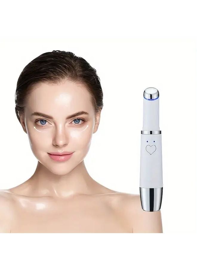 Moonlight White USB Rechargeable Portable Eye Massager with Vibration Face Lifting Device - Image 2