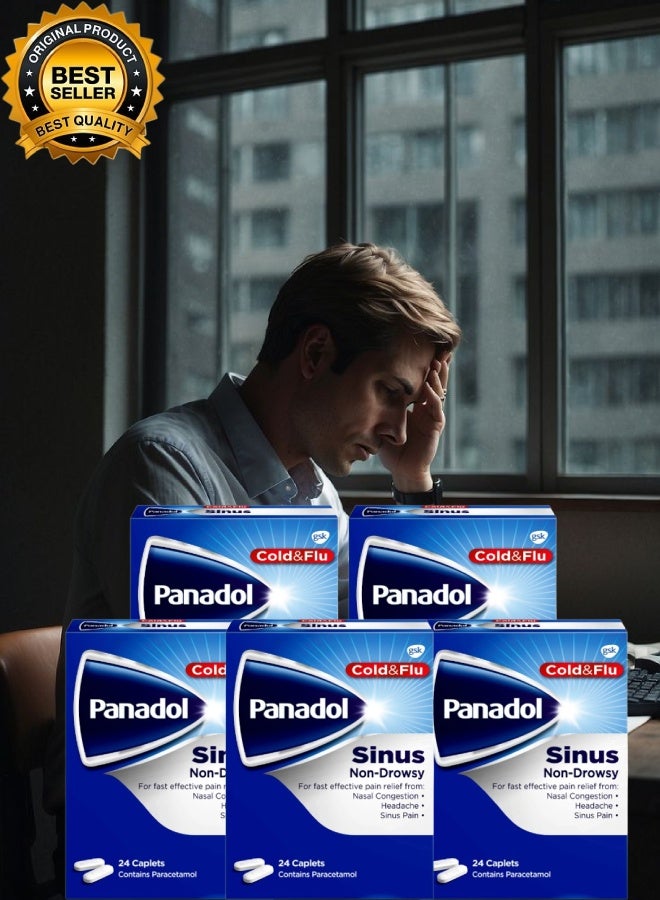 Panadol 5 Pieces Panadol Cold & Flu Sinus 24 Caplets - Image 1