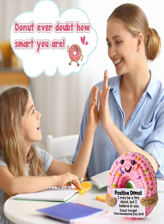 BuiltFit Funny Positive Gifts for Women - Emotional Inspirational Support Cheer Up Small Cute Handmade Crochet Donut for Teens Friends Birthday Graduation Easter Motivational Presents Potato Pickle - Image 5