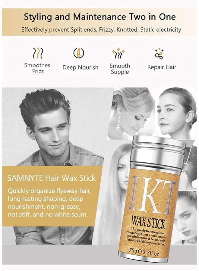 ANWOOR Hair Wax Stick, Styling Wax for Smooth Wigs, Slick Stick for Hair Non-greasy Styling Hair Pomade Stick for Flyaways Edge & Frizz Hair - 2.7 Oz - Image 2