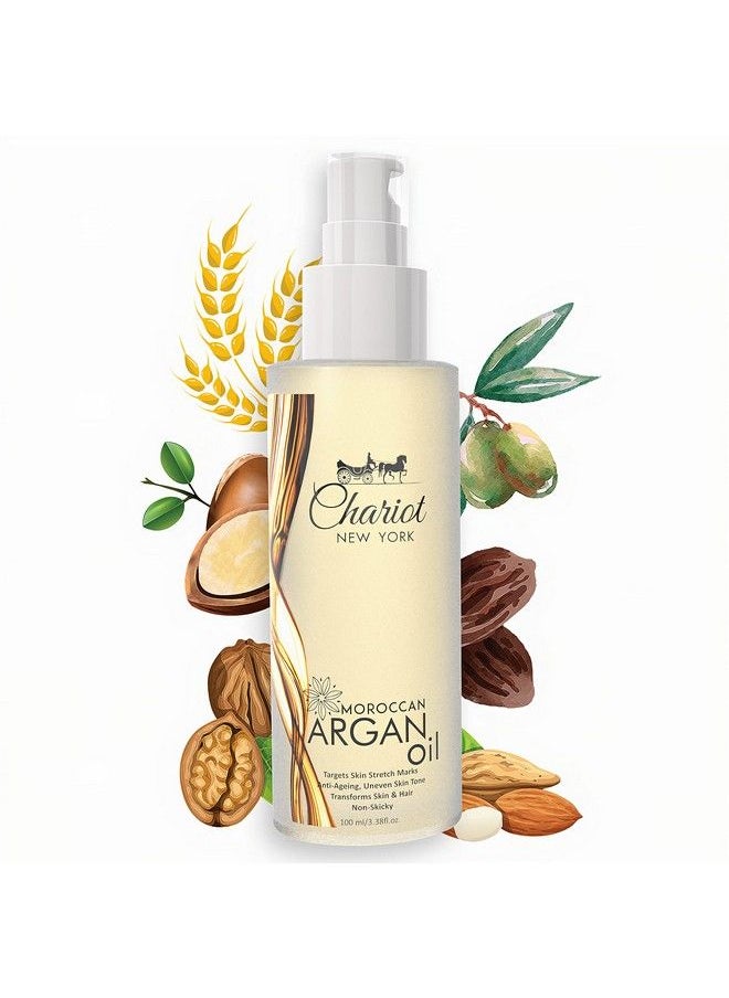 Chariot New York Morocaan Argan Oil ; Antiageing ; Antistretch Marks; Nonsticky For Hair And Skin Care 100 Ml  - Image 2