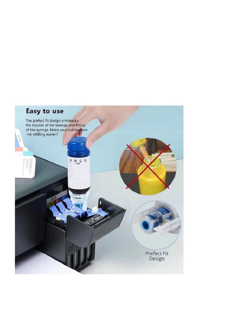 Terabyte Office Maker Ink GI-490 Compatible with CANON Printer for PIXMA G3400, G2400, G1400, G4400, G4410, G3410, G2410, G1410, G3411, G2411, G1411, G4411(4-Pack Black Cyan Magenta Yellow) - Image 3