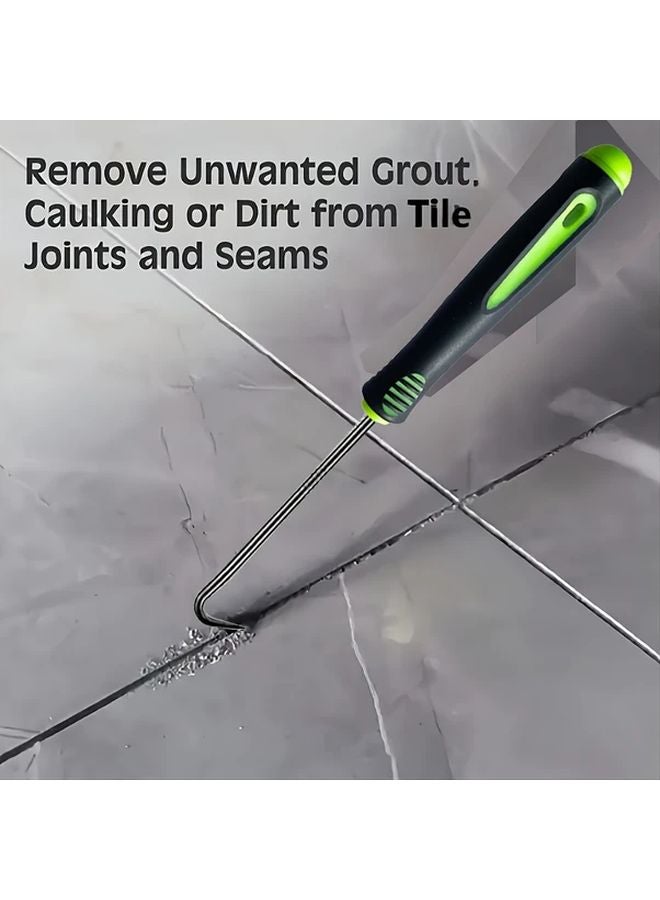 Grass Green 4pcs Heavy Duty Metal Weed Removal Tool Set Ergonomic Handles Durable Steel Prongs - Image 4