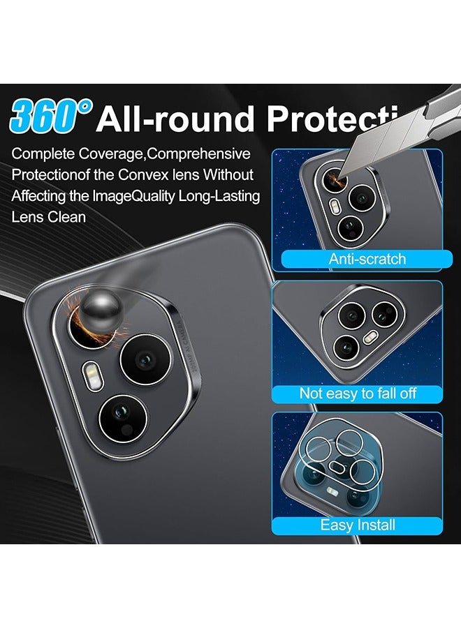 2 Pcs Honor 400 Pro 5G Screen Protector, With 2 Pcs Camera Protective Film, 9H Tempered Glass Screen Protector for Honor 400 Pro 5G, Full Coverage Bubble-Free Tempered Film, Anti-Scratch Film (Edge Adhesive)  - Image 5