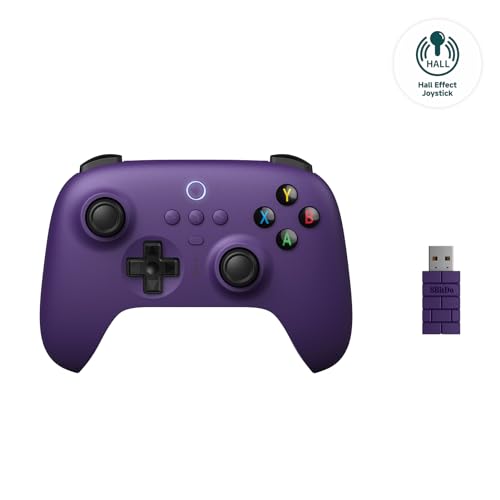 8Bitdo Ultimate 2.4G Wireless Controller, Hall Effect Joystick Update, Gaming Controller with Charging Dock for PC, Android, Steam Deck & Apple, Purple - Image 2