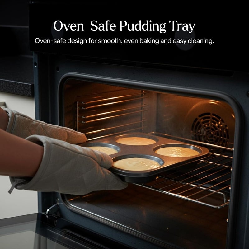 وينسم صينية بودينج يوركشاير وينسوم ( Yorkshire Pudding Tray) مكونة من 4 أكواب لصنع المافن، منتج عالي الجودة مقاوم للالتصاق، مناسبة للخبز في الفرن أو التحميص. (عبوتان) - Image 5