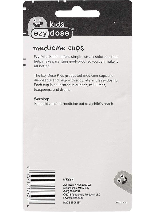 Ezy Dose Kids Medicine Cups for Liquid, Graduated Dispenser for Baby and Toddler, Easy Dosage Measurements, Reusable, 1 Oz Capacity, 10 Count, Made in the USA, BPA Free - Image 2