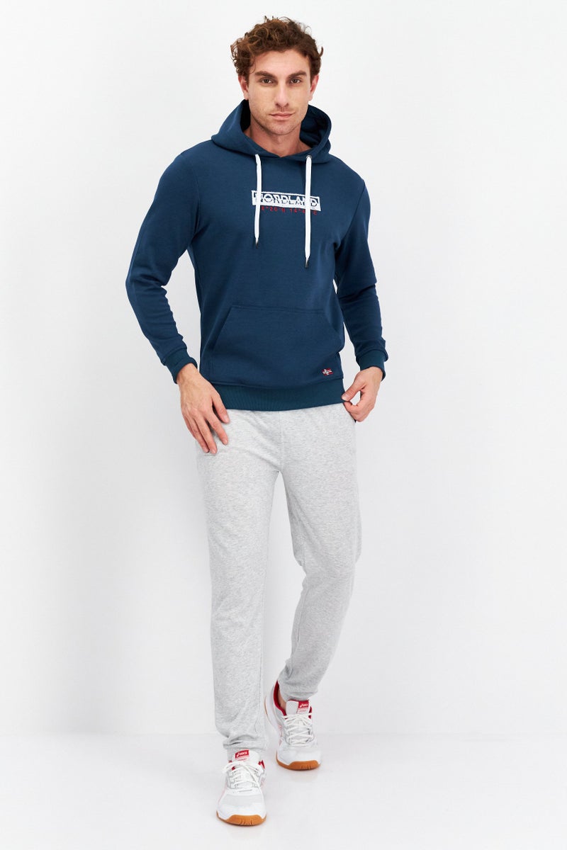 Nordland Men Sportswear Fit Long Sleeve Outdoor Hoodie, Teal Blue - Image 3