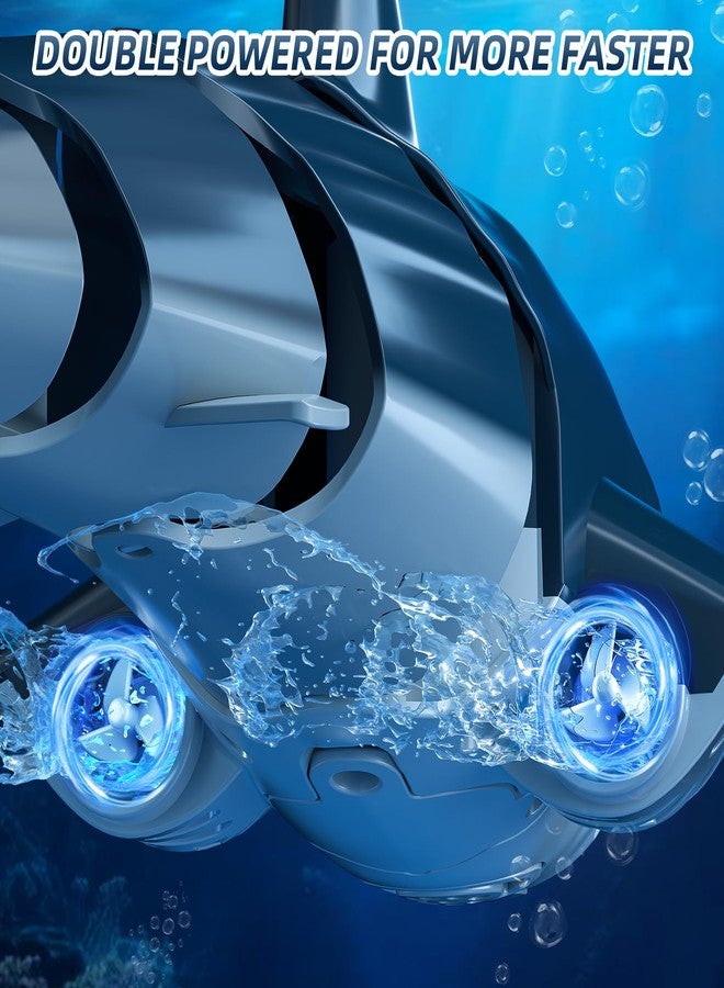 TEMI Remote Control Shark Toy for Kids Boys 3-5, Simulation RC Sharks with Light Water Spraying RC Boat for Lake, Bathroom, Pool, Christmas Birthday Gifts for Aged 3 4 5 6 7 8 9 Girls Toddlers(Blue) - Image 4