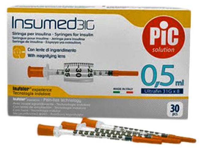 بي آي سي حقنة أنسولين مملوءة الموافقة المسبقة عن علم 0.5 مل G31 30'S