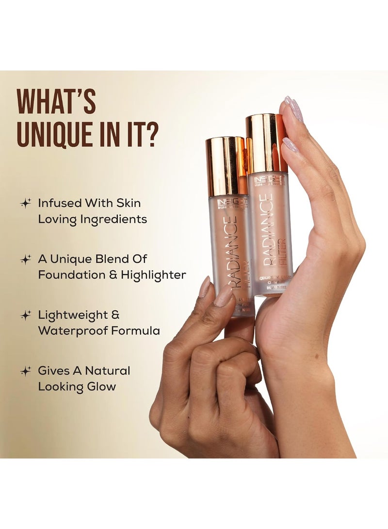 إنسايت فلتر إشراقة INSIGHT | لمسة نهائية مشرقة | مشبع بالسكوالان وفيتامين E | كريم أساس ملون منشط للبشرة | ارتداء مريح للاستخدام اليومي - (رمال متوسطة) 11 جم - Image 2