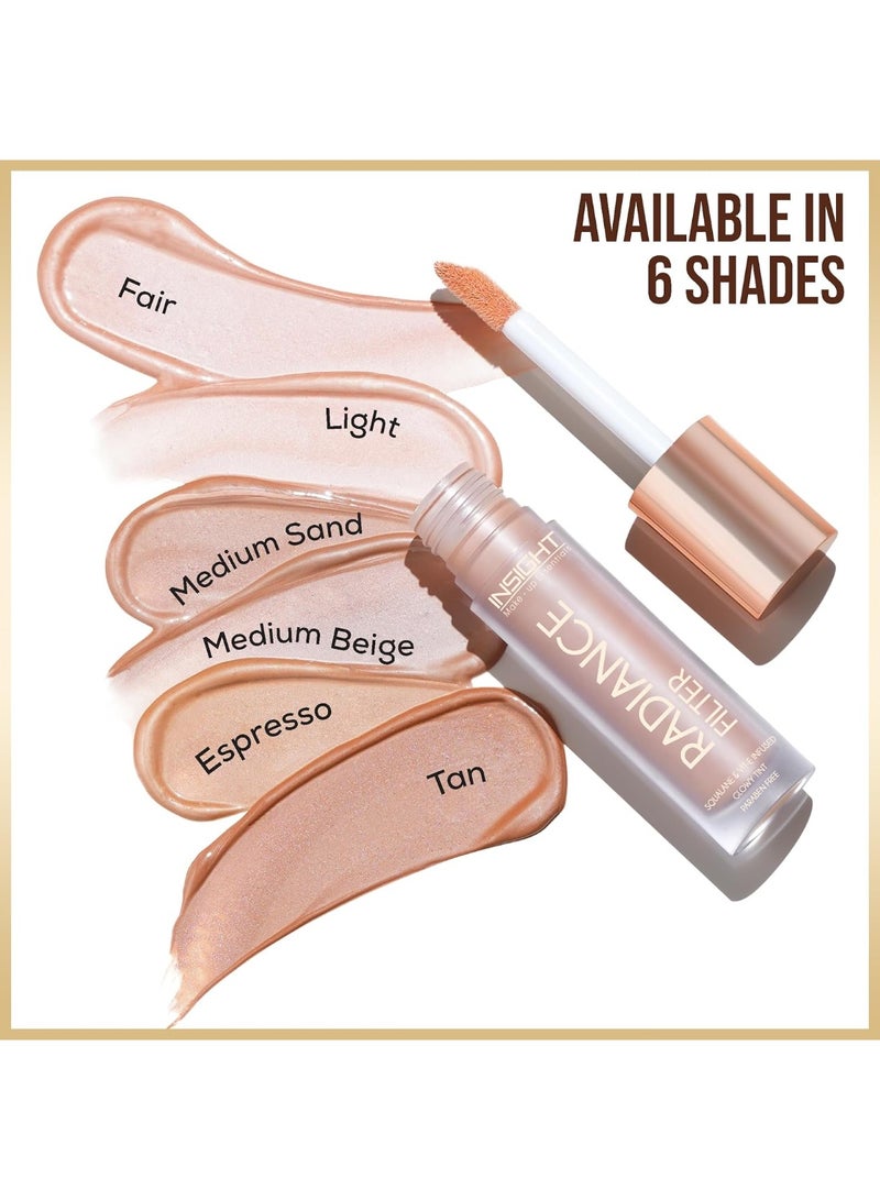 إنسايت فلتر إشراقة INSIGHT | لمسة نهائية مشرقة | مشبع بالسكوالان وفيتامين E | كريم أساس ملون منشط للبشرة | ارتداء مريح للاستخدام اليومي - (رمال متوسطة) 11 جم - Image 3