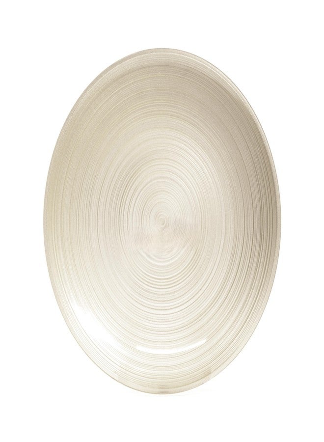 أوكيجنز فاينيست بلاستيك تيبل وير أوكاجنز فاينست بلاستيك تواليت " " عبوة من 120 طبقًا (60 ضيفًا) طقم أطباق فاخرة للاستخدام مرة واحدة لحفلات الزفاف - 60 طبقًا للعشاء مقاس 10 بوصات + 60 طبقًا للسلطة/الحلوى مقاس 7 بوصات (بليز باللون العاجي والذهبي) - Image 2
