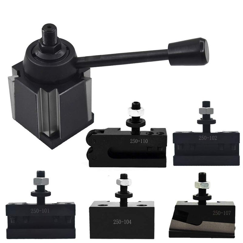 findmall 6Pcs AXA 250111 Wedge Type Tool Post Set Quick Change Tool Post Set Lathe Holder AXA Tool Post Set Swing Dia 12 Inch