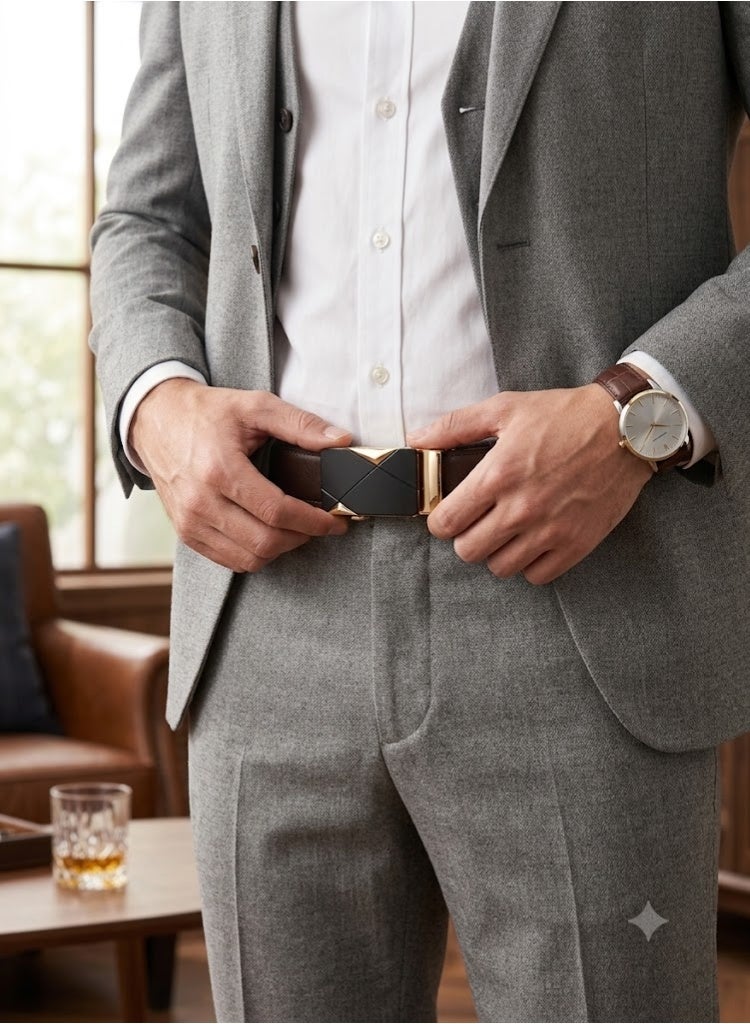 Imported exquisite men's belt buckle, made of durable, high-quality metal, can be attached and removed with all types of belts - Image 2