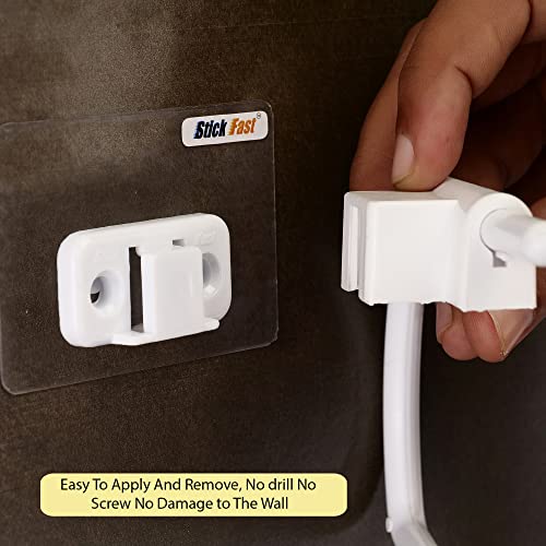 SF - Stick Fast Self-Adhesive Toilet Paper Holder With 3M Sticker For Wall Mount Tissue Paper Roll Dispenser For Kitchen & Bathroom (Pack Of 1, Snow White) - Image 2