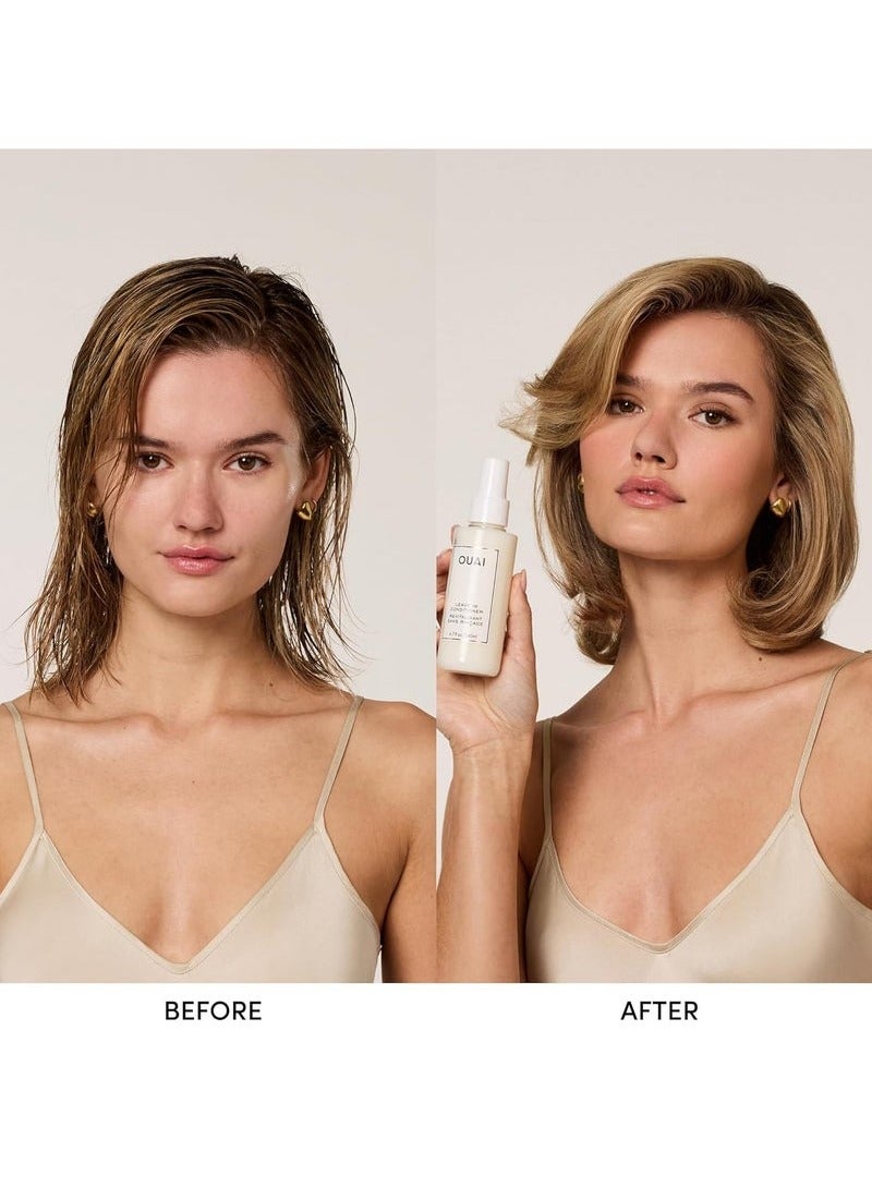 Ouai Leave In Conditioner & Heat Protectant Spray - Prime Hair for Style, Smooth Flyaways, Add Shine and Use as Detangling Spray - No Parabens, Sulfates or Phthalates (4.7 oz) - Image 2