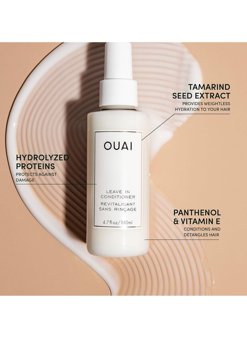 Ouai Leave In Conditioner & Heat Protectant Spray - Prime Hair for Style, Smooth Flyaways, Add Shine and Use as Detangling Spray - No Parabens, Sulfates or Phthalates (4.7 oz) - Image 4
