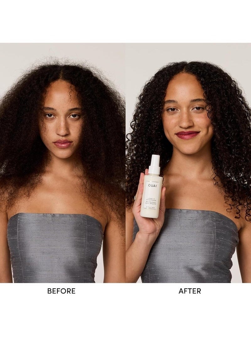 Ouai Leave In Conditioner & Heat Protectant Spray - Prime Hair for Style, Smooth Flyaways, Add Shine and Use as Detangling Spray - No Parabens, Sulfates or Phthalates (4.7 oz) - Image 3