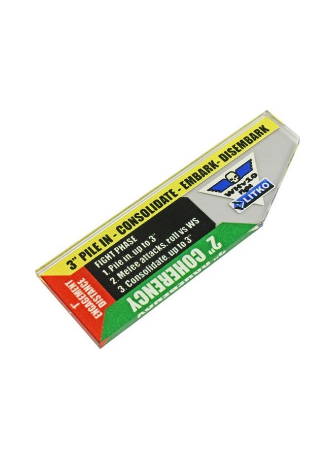 LITKO - LITKO Gauge Set | Compatible with Warhammer 40K 10th Edition | Movement | Shooting | Fight | Close Combat | WH40K Templates (3-inch Fight Gauge) - Image 1