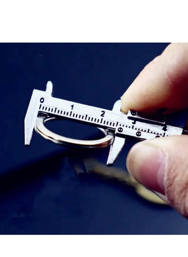 Generic - Calipers Carabiner for Keys Couple Keychains Micrometer Measuring Too Caliper Scale Tool Keychain Mini Keychain Cool Keychains Tool Key Ring Cute Key Chain Vernier Ruler - Image 1