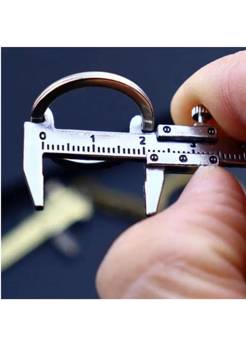 Generic - Calipers Carabiner for Keys Couple Keychains Micrometer Measuring Too Caliper Scale Tool Keychain Mini Keychain Cool Keychains Tool Key Ring Cute Key Chain Vernier Ruler - Image 1