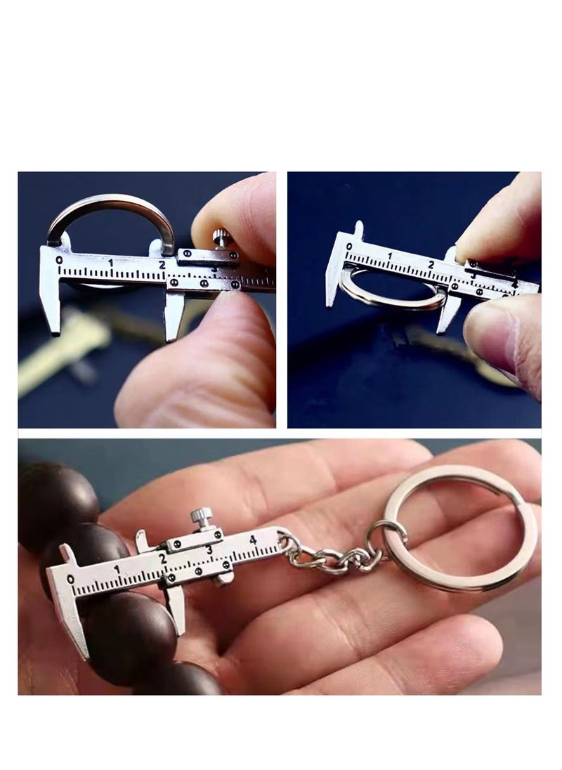 Generic - Calipers Carabiner for Keys Couple Keychains Micrometer Measuring Too Caliper Scale Tool Keychain Mini Keychain Cool Keychains Tool Key Ring Cute Key Chain Vernier Ruler - Image 1