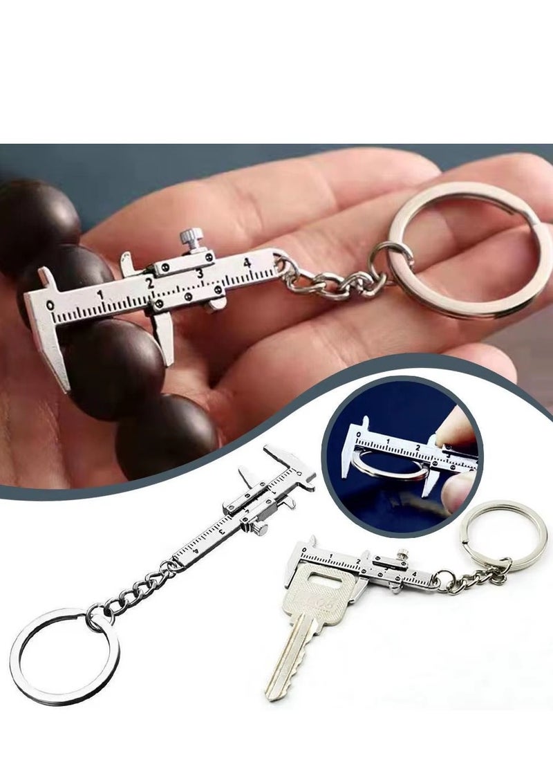 Generic - Calipers Carabiner for Keys Couple Keychains Micrometer Measuring Too Caliper Scale Tool Keychain Mini Keychain Cool Keychains Tool Key Ring Cute Key Chain Vernier Ruler - Image 1
