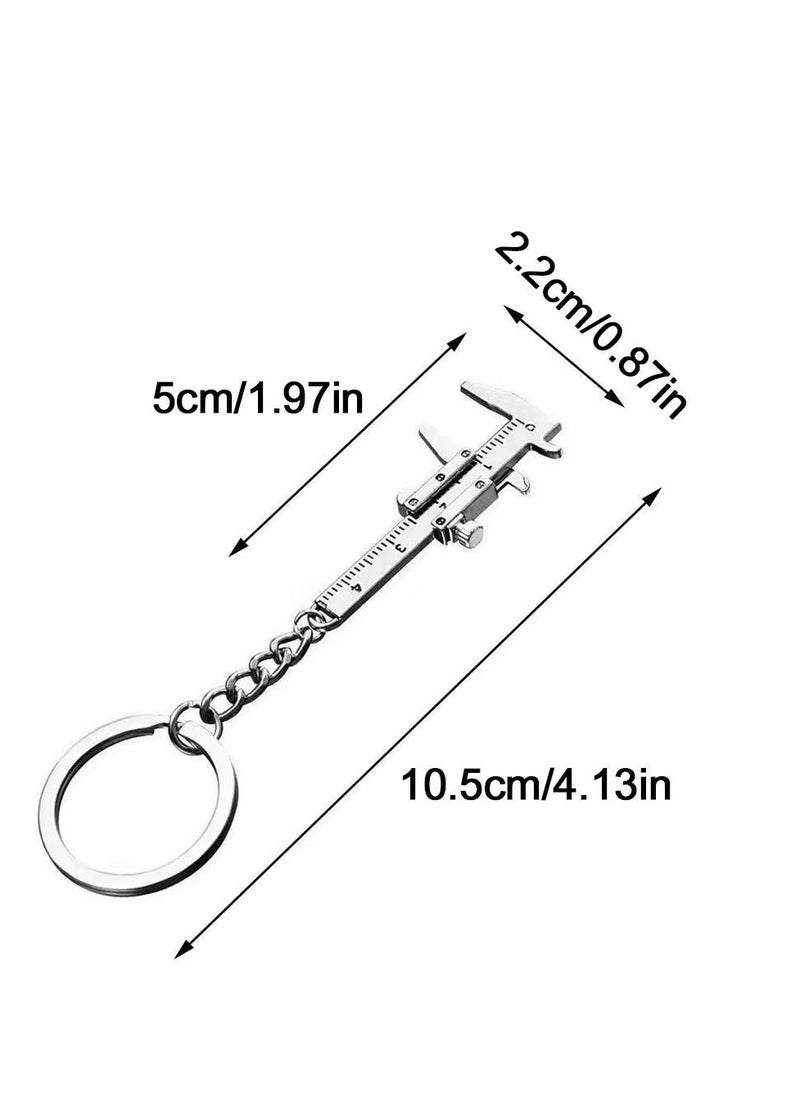 Generic - Calipers Carabiner for Keys Couple Keychains Micrometer Measuring Too Caliper Scale Tool Keychain Mini Keychain Cool Keychains Tool Key Ring Cute Key Chain Vernier Ruler - Image 1