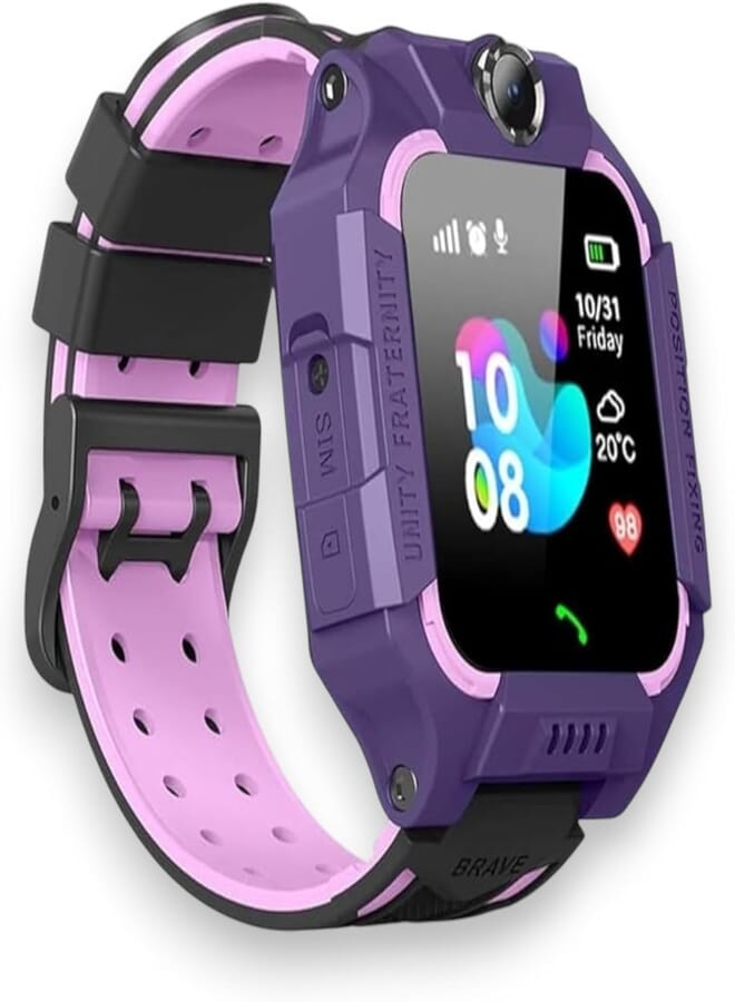 Tracking Kids Compatible with NABI, GPS Watch Z7A Smart Watch Smartphone | Anti-lost Smartwatches with HD Touch Screen, Phone Call Text Messaging LBS Tracker for Boy Girl Birthday Gifts (Purple)