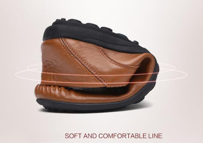 Go Tour Men's Premium Genuine Leather Casual Slip On Loafers Breathable Driving Shoes Fashion Slipper Brown 8.5/42 - Image 4