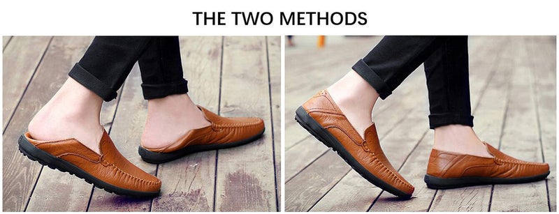 Go Tour Men's Premium Genuine Leather Casual Slip On Loafers Breathable Driving Shoes Fashion Slipper Brown 8.5/42 - Image 5