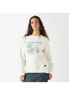 Lee Cooper Lee Cooper Logo Embossed Sweatshirt with Long Sleeves  - Image 1
