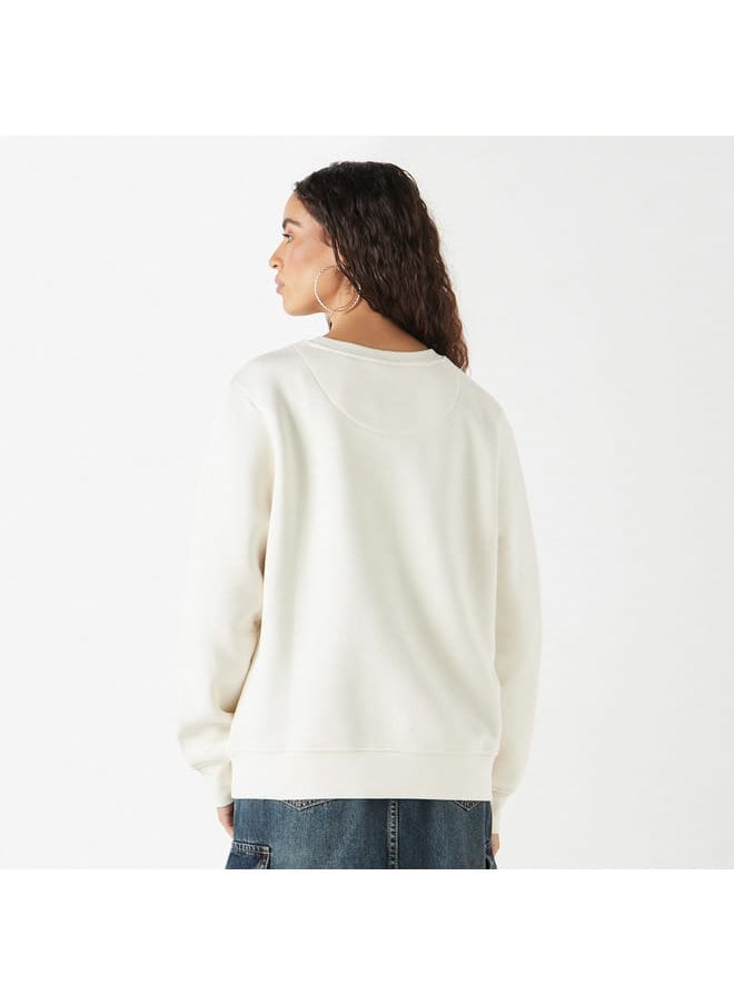 Lee Cooper Lee Cooper Logo Embossed Sweatshirt with Long Sleeves  - Image 3