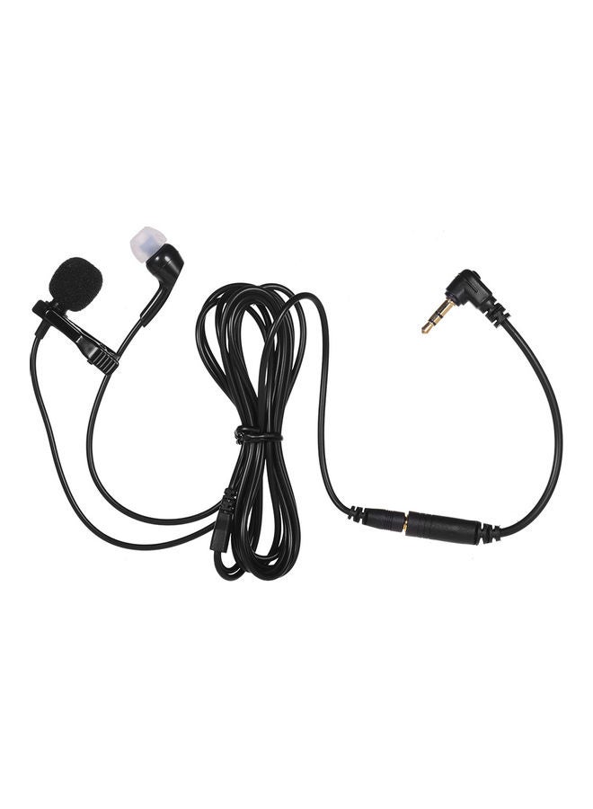 3.5mm 2-In-1 Microphone Mic with Single Earphone Black - Image 4