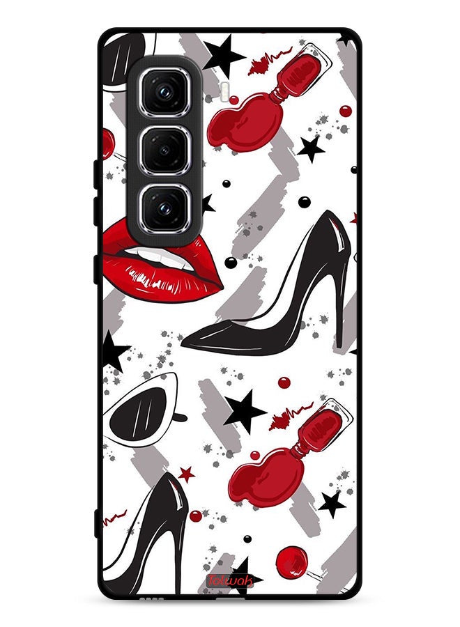 Tolwak Infinix Hot 50 Pro 4G Protective Case Cover Lipstick And Shoes Art - Image 1