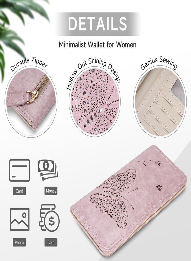 KITEVIUN محفظة KITEVIUN RFID نسائية رفيعة للغاية، محفظة نسائية صغيرة الحجم، محفظة طويلة للنساء، لون بنفسجي - Image 4