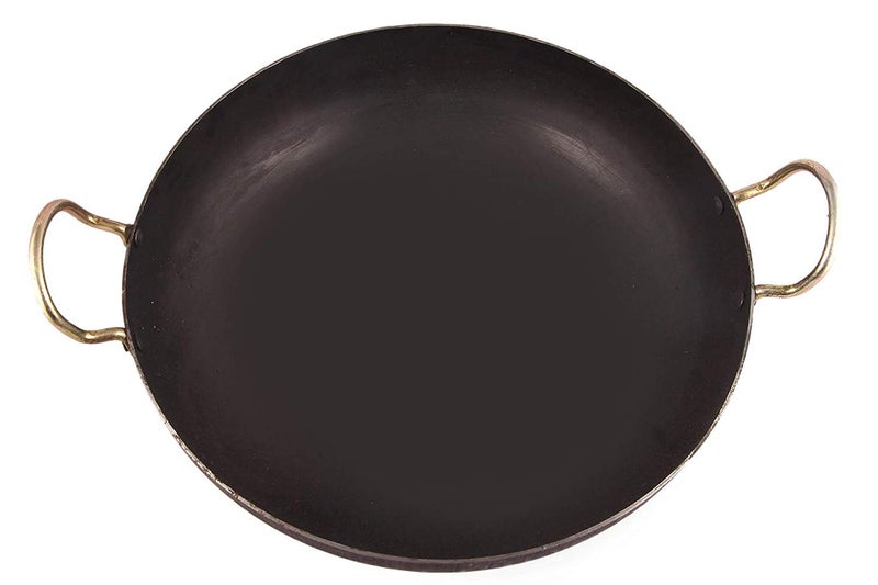 KITCHEN SHOPEE 3 Iron Deep Kadai PES Gas Lighter Set Black 8 Inches 9 Inches 12 Inches Diameter 7 litres - Image 3