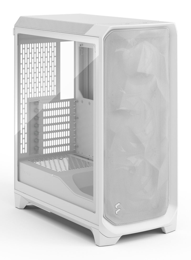 Fractal Design Meshify 3 White TG Clear Tint Mid-Tower ATX PC Case, 3×140mm Fans Included, Tempered Glass Side Panel, USB-C 20Gbps Front I/O, High-Airflow Mesh Front, White | FD-C-MES3A-04 - Image 3
