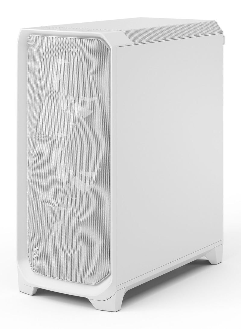 Fractal Design Meshify 3 White TG Clear Tint Mid-Tower ATX PC Case, 3×140mm Fans Included, Tempered Glass Side Panel, USB-C 20Gbps Front I/O, High-Airflow Mesh Front, White | FD-C-MES3A-04 - Image 4