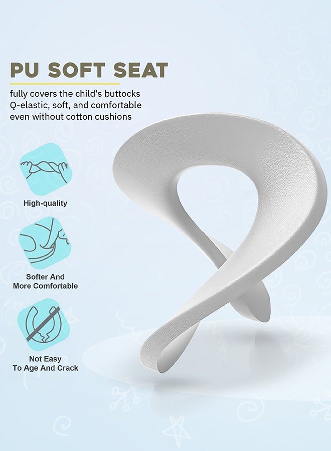 بيبي مقعد تدريب الأطفال على المرحاض من بايبي ميلانو للأطفال، مقعد المرحاض الغربي للطفل مع مقبض، مقعد وسادة مقعد تدريب المرحاض مع مقعد مريح للأطفال من عمر 1 إلى 5 سنوات، أخضر - Image 4