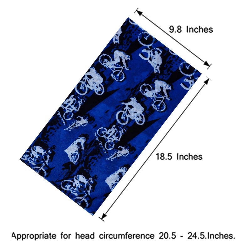 Cutewing Neck Gaiter Masks Tube Scarf,10PCS Seamless Face Covering Gator Masks,Blue Ourdoor Face Mask Tube Bandanas Magic Headband UV Headwrap Balaclavas for Sports Workout Fitness - Image 3