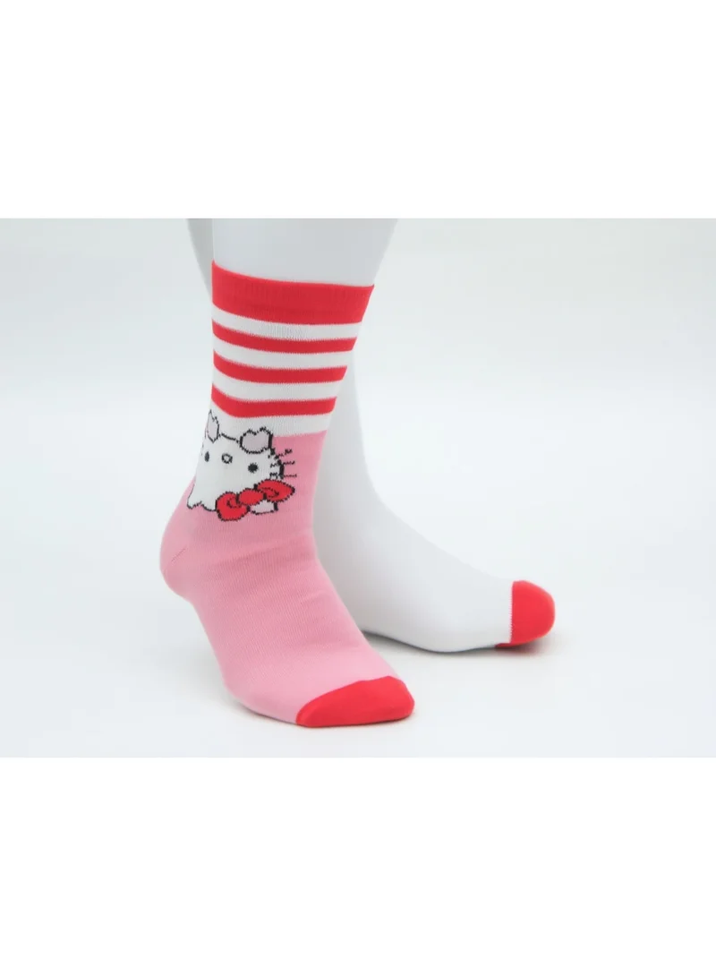 Hello Kitty  3 PAIRS | HELLO KITTY ANKLET SOCKS 78% COTTON| 18% POLYESTER | 4% ELASTANE for Women | Best Price UAE