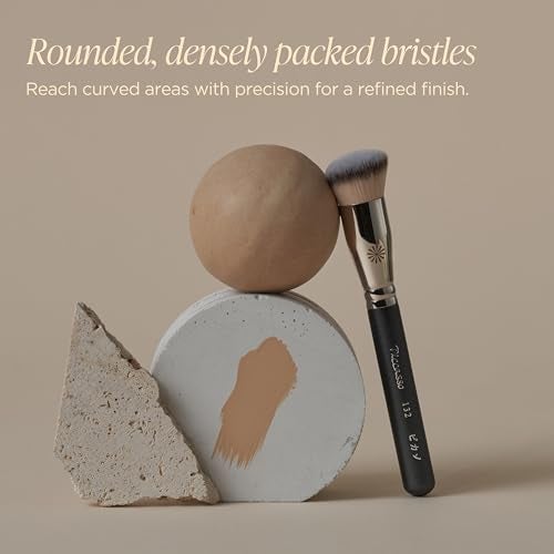 Piccasso 132 Foundation Brush - Professional Rounding Makeup Brush for Liquid & Cream - Seamless Flawless Finish, Beginner Friendly K-Beauty Tool - High Adherence & No Streaks, Durable Synthetic Hair - Image 3