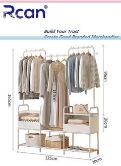 Portable Wardrobe Storage Closet, Clothes Storage Rack with Storage Bag, Clothing Garment Rack, Coat Rack Freestanding with Shelves, for Living Room, Bedroom, Clothes Room - pzsku/Z742D622293F0A22633D0Z/45/_/1732243771/8e1a1223-61eb-458f-a0b1-6c643689a945